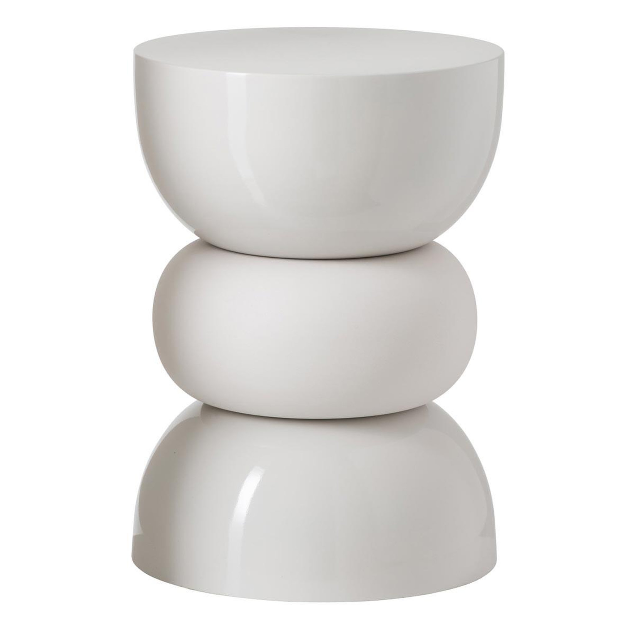 J-LINE Table d'appoint design  bubble  43cm écru