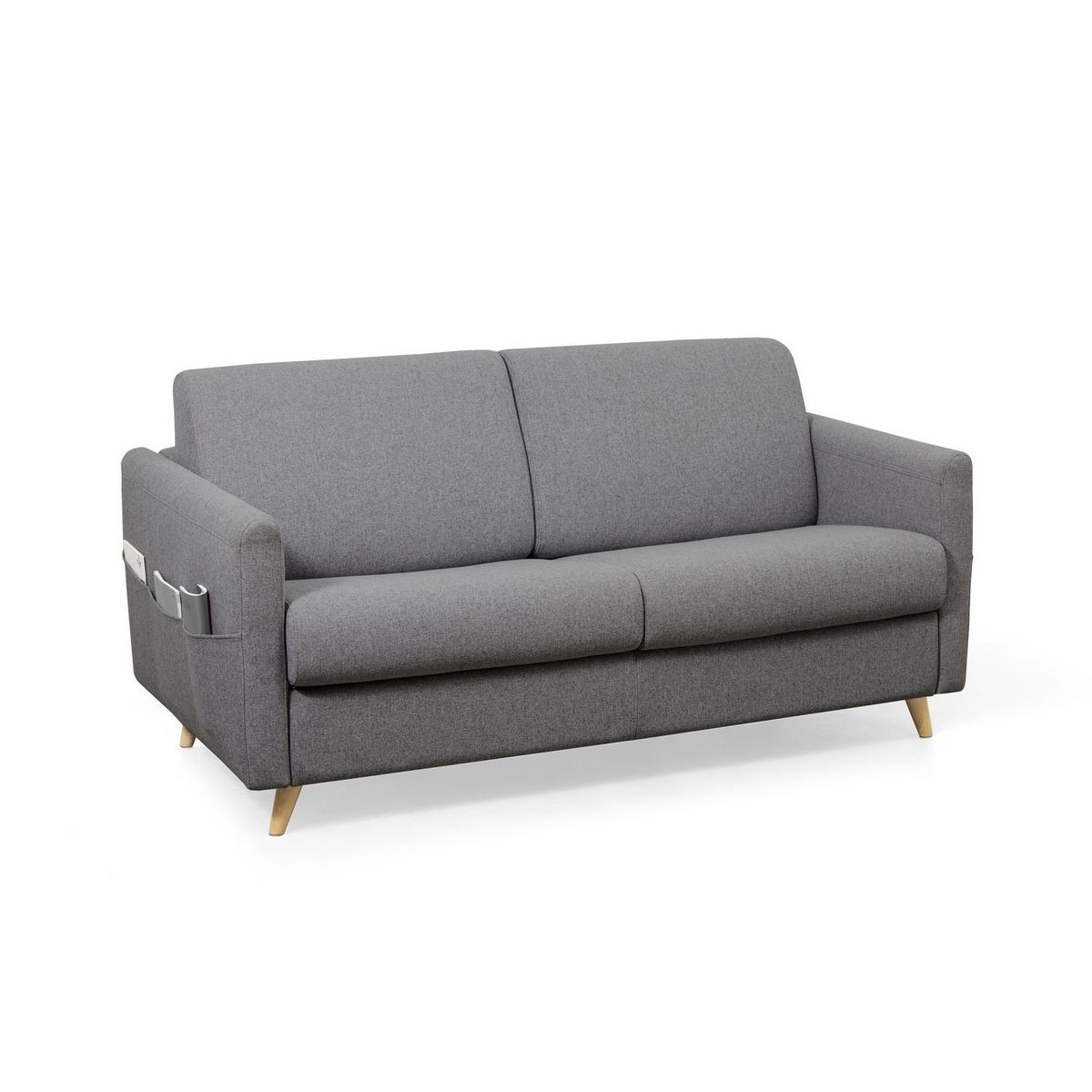 Canapé convertible  140 cm système couchage express 3 places en tissu TAMY