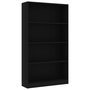 Voir la diapositive 2 : VIDAXL Bibliotheque a 4 niveaux Noir 80x24x142 cm Bois d'ingenierie
