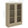 Voir la diapositive 6 : VIDAXL Armoire a vitrine Chene sonoma 82,5x30,5x115 cm Bois ingenierie