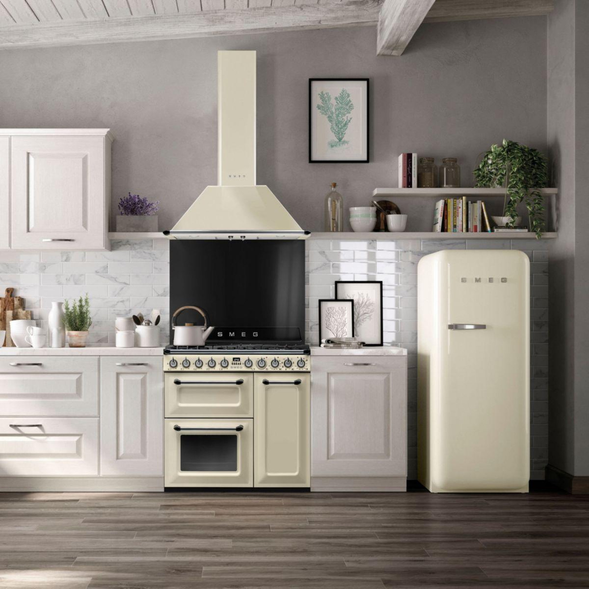 Voir la diapositive 3 : SMEG Piano de cuisson gaz tr93p