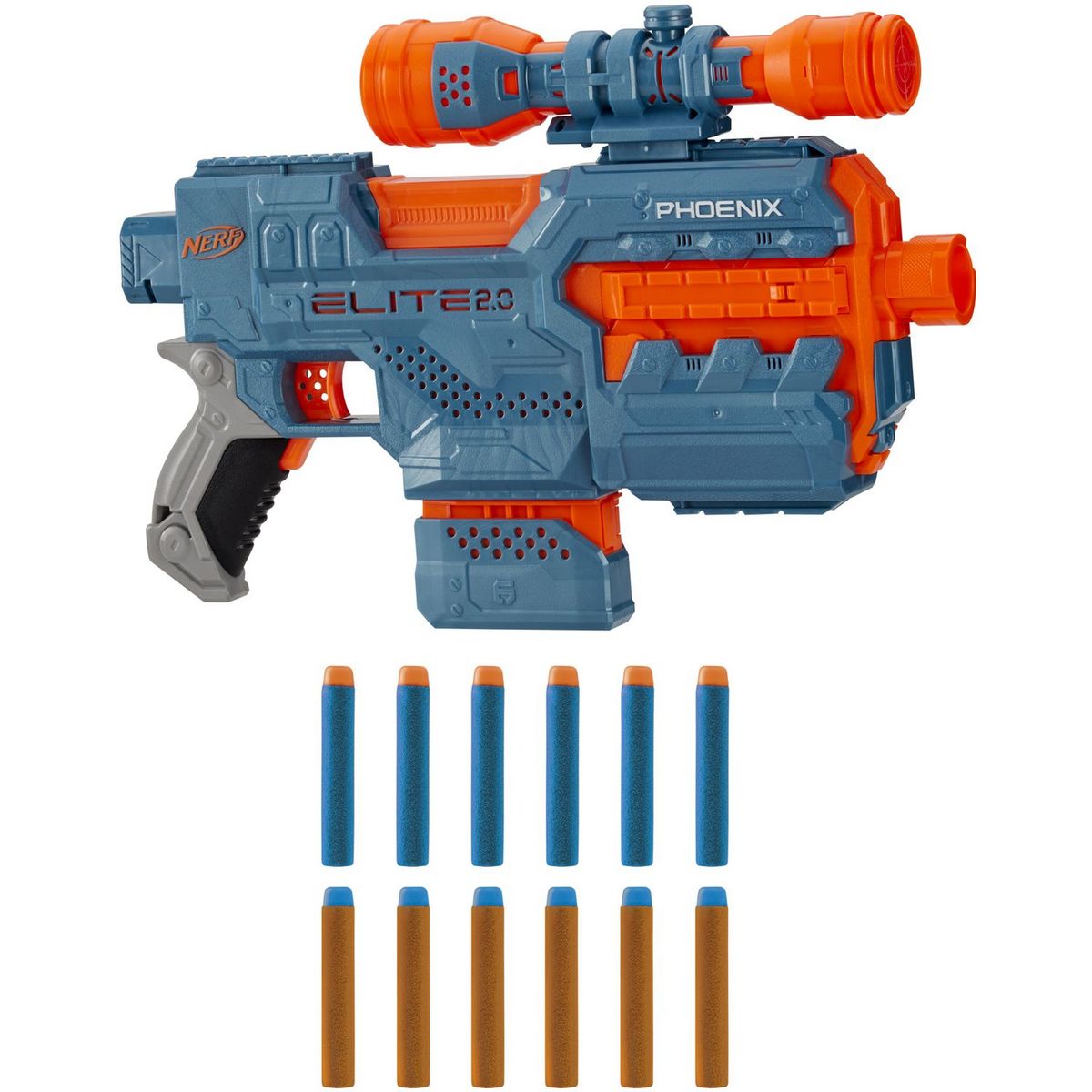 HASBRO Pistolet Elite 2.0 Phoenix CS-6 Nerf + 12 fléchettes Nerf