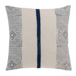 Paris Prix Coussin Carré Coton  Aztèque  50x50cm Bleu & Blanc