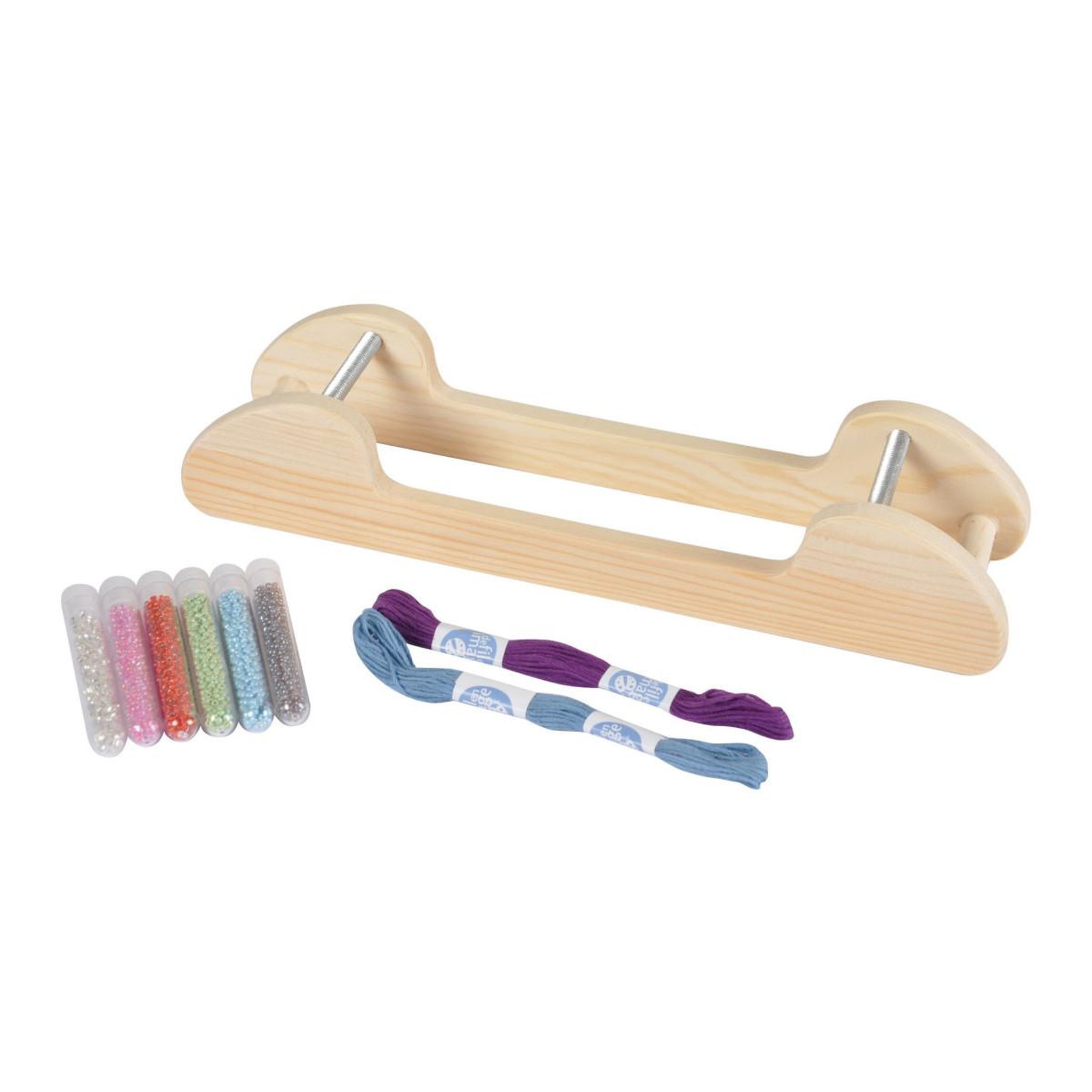Voir la diapositive 1 : HOMEA Kit Complet  Métier à Tisser  30cm Naturel