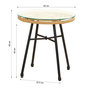 Voir la diapositive 4 : HomeStyle4U Ensemble salon de jardin Table et 2 chaises bistro