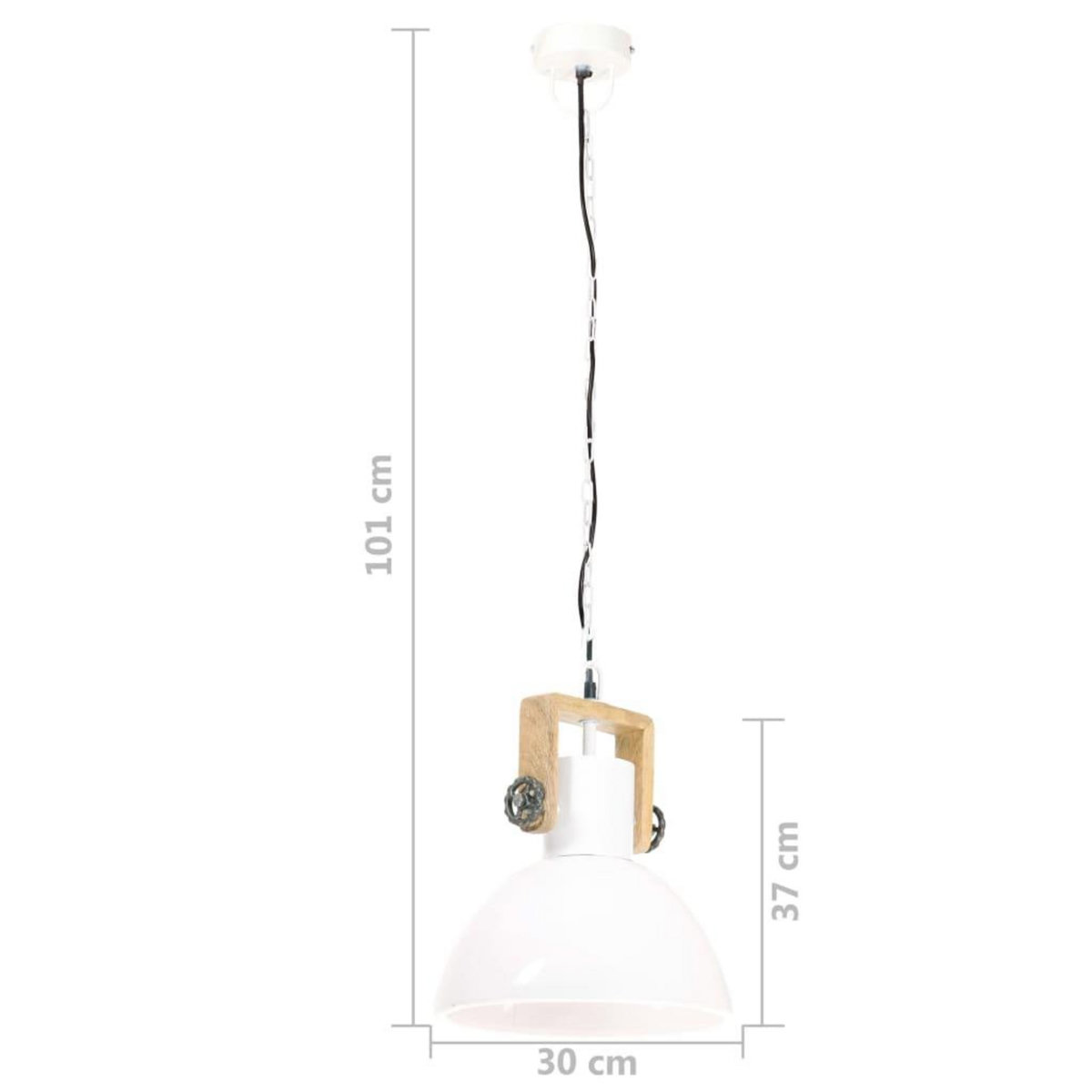 VIDAXL Lampe suspendue industrielle 25 W Blanc Rond 30 cm E27