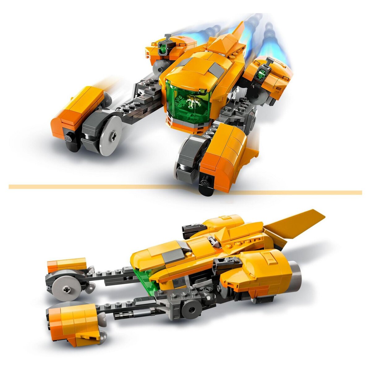LEGO Marvel 76254 Le vaisseau de bébé Rocket, Jouet de Construction Vaisseau Spatial des Gardiens de la Galaxie Volume 3 pour Enfants avec Minifigurines Super-Héros Raton