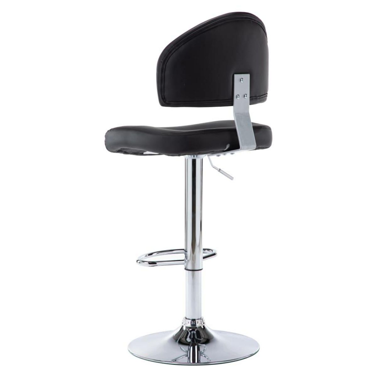 VIDAXL Tabouret de bar Noir Similicuir