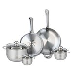 ELO Ensemble de 2 Poêles de cuisson 28 et 32 cm et 3 faitouts 12, 14 et 24 cm Elo Profi Brillant