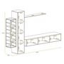 Voir la diapositive 4 : Paris Prix Ensemble Meuble TV Design  Switch VII  240cm Blanc & Noir