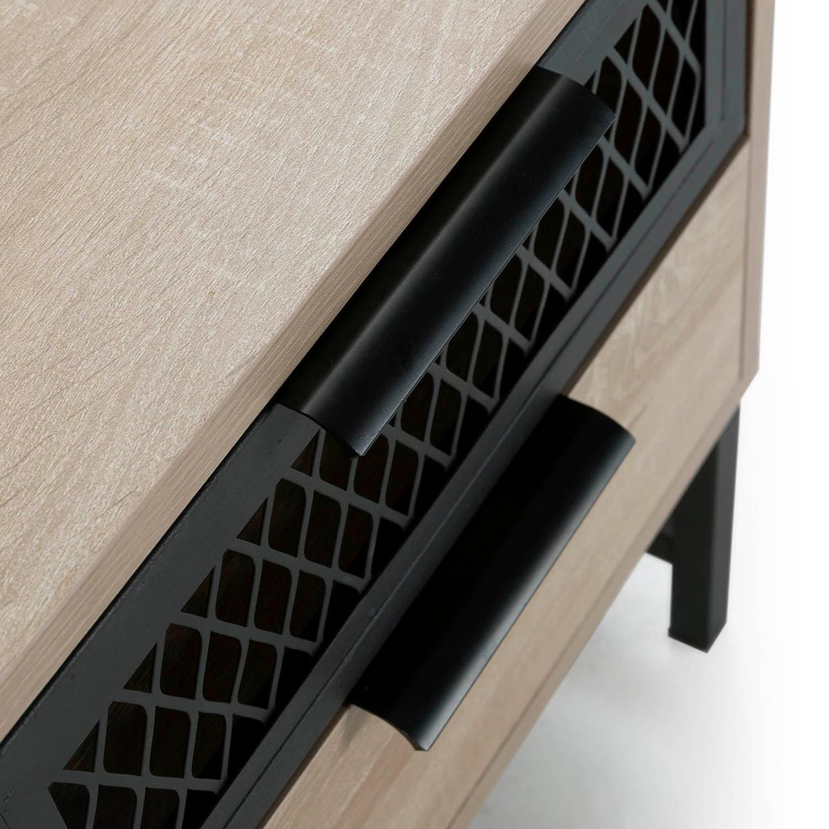 VS VENTA-STOCK Table de chevet Hera 1 porte 1 tiroir coloris bois