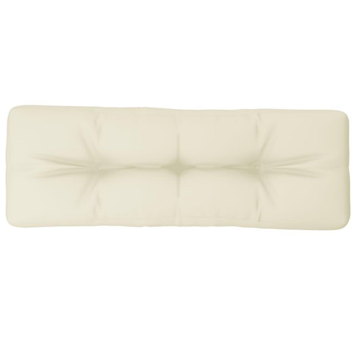 VIDAXL Coussin de palette creme 120x40x12 cm tissu