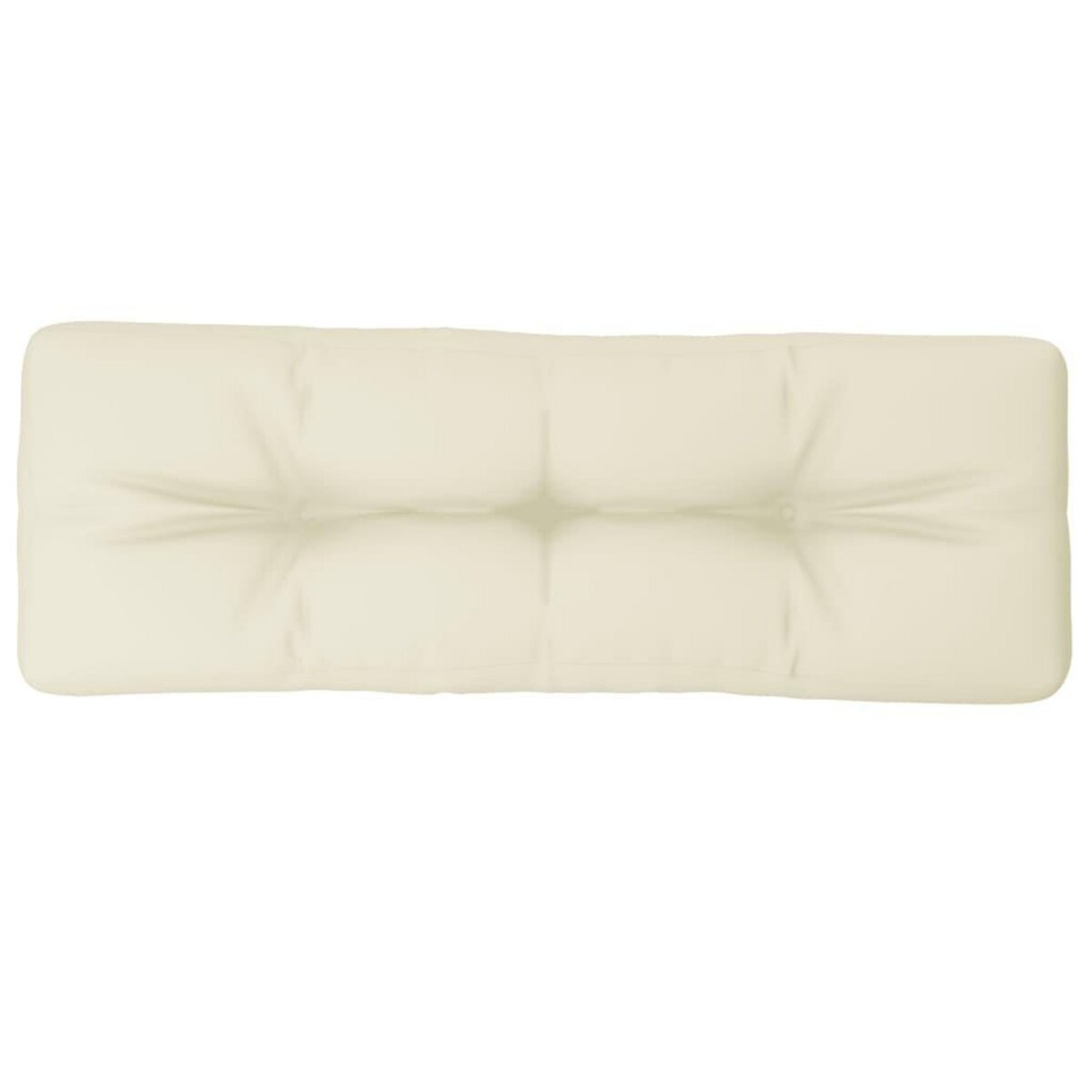 VIDAXL Coussin de palette creme 120x40x12 cm tissu