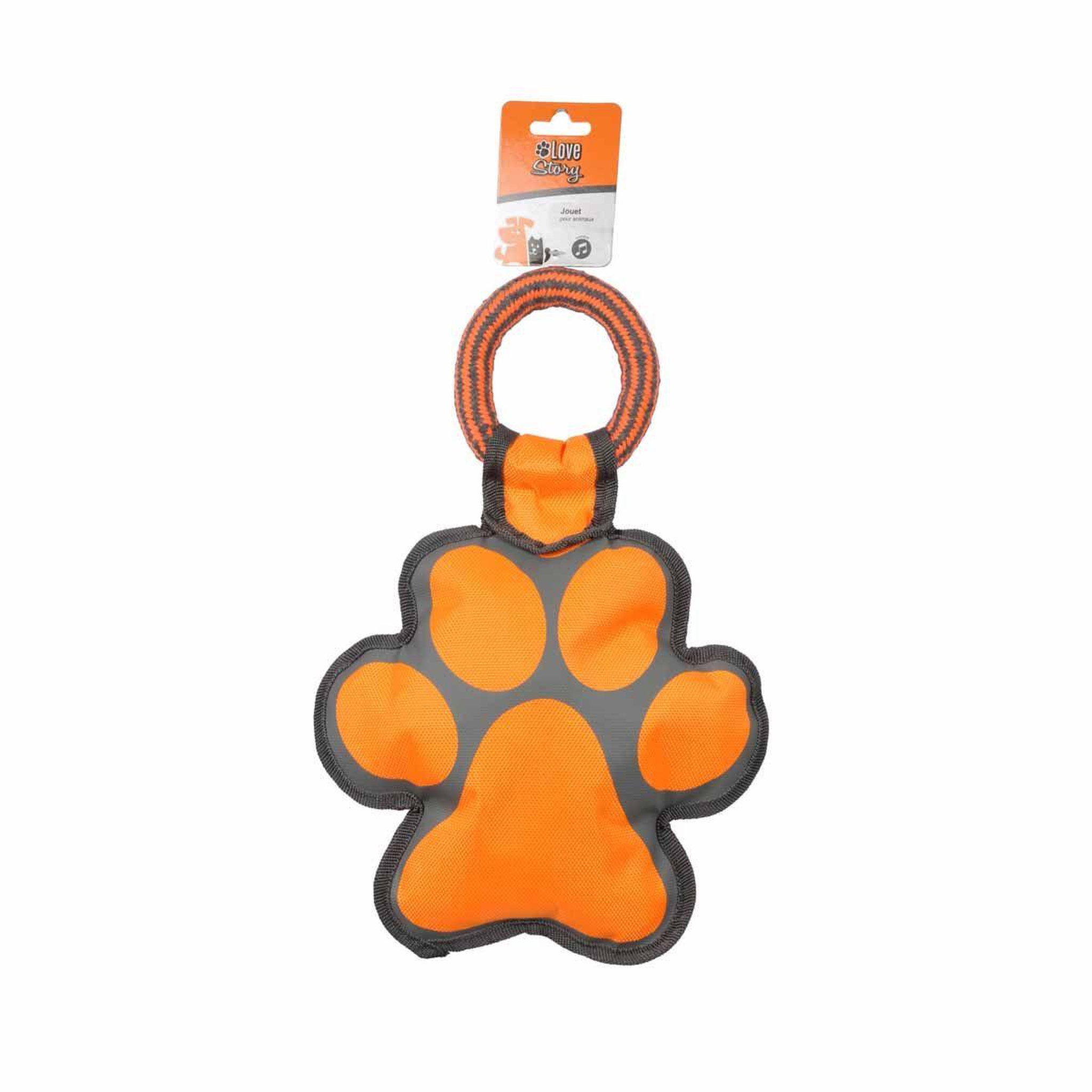 Voir la diapositive 2 : HOMEA Jouet pour chien  patte oxford  22cm orange