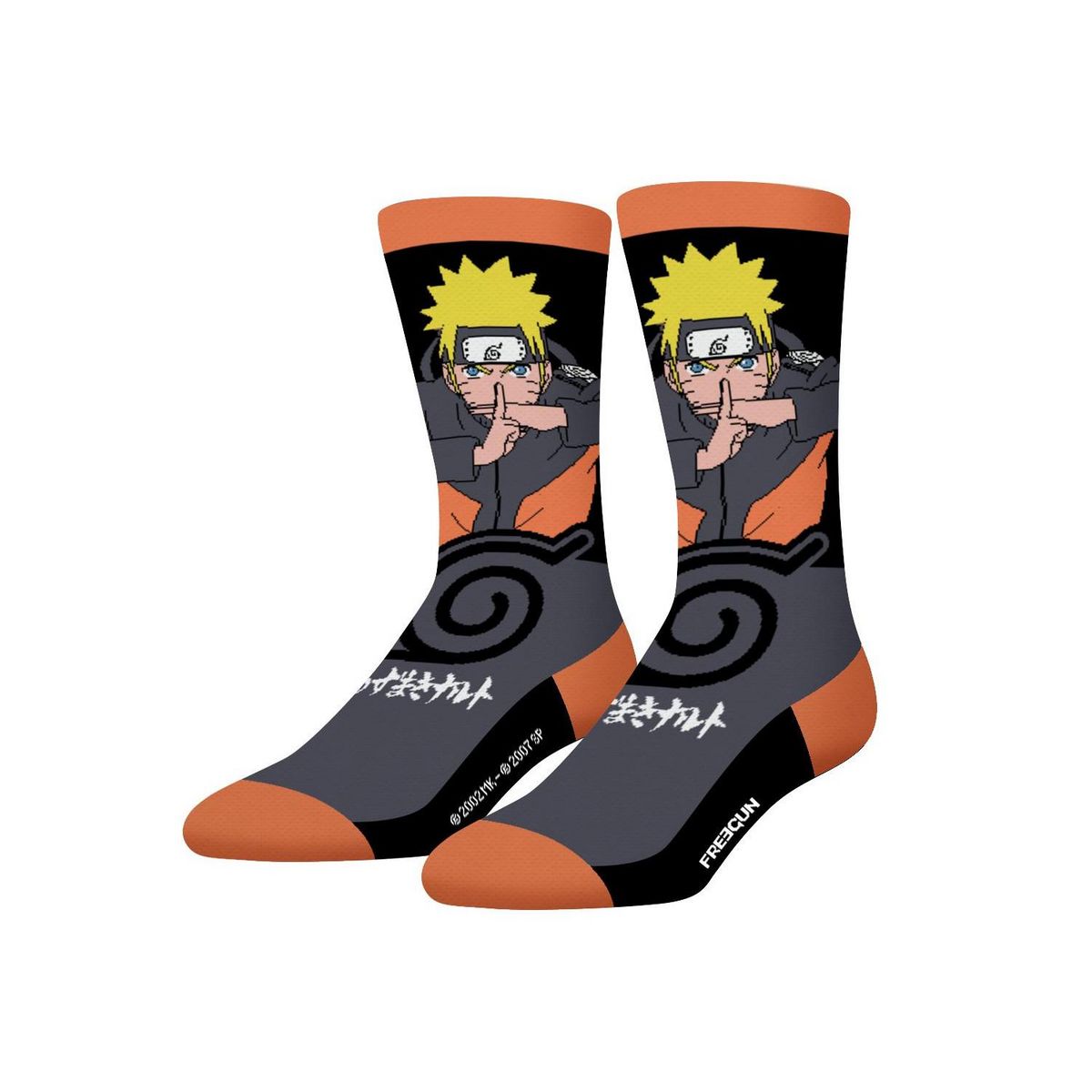 FREEGUN Lot de 4 paires de chaussettes homme Naruto Shippuden
