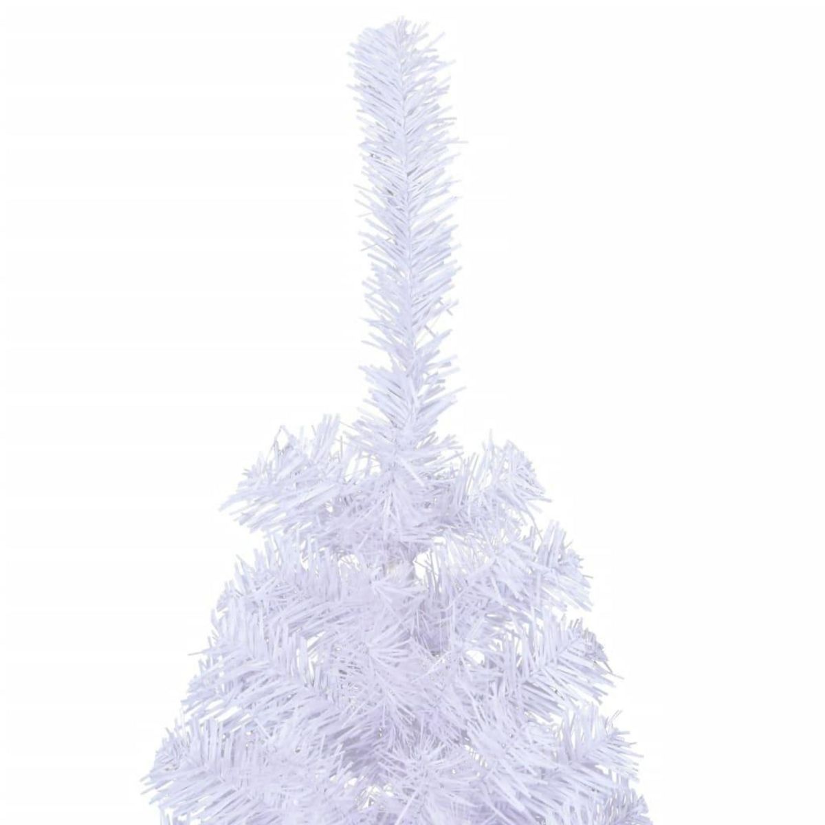 VIDAXL Sapin de Noël artificiel moitie avec support blanc 150 cm PVC