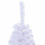 Voir la diapositive 5 : VIDAXL Sapin de Noël artificiel moitie avec support blanc 150 cm PVC