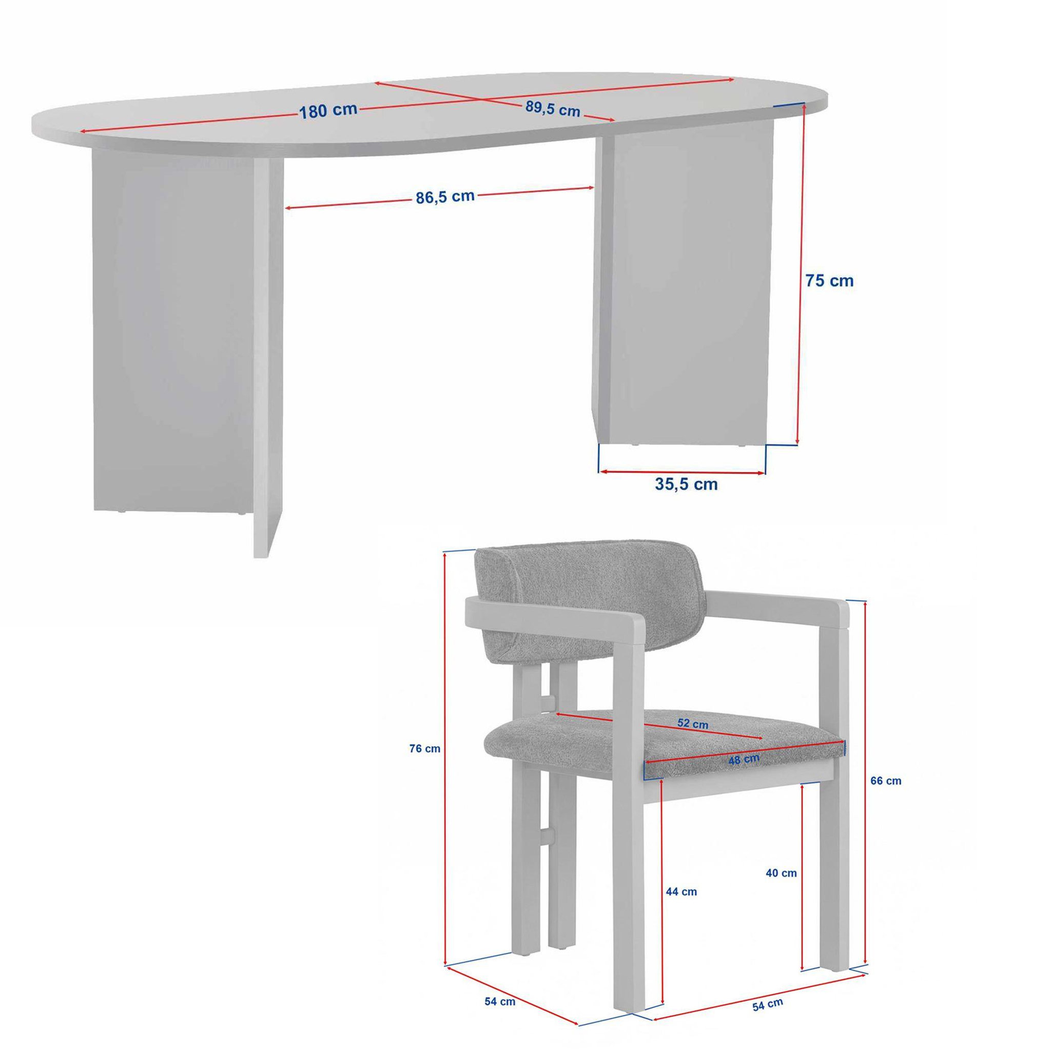 Voir la diapositive 4 : Habitat et Jardin Ensemble table et chaises (5 pièces) en bois  meridia 4  - 180 x 90 x 75 cm - marron