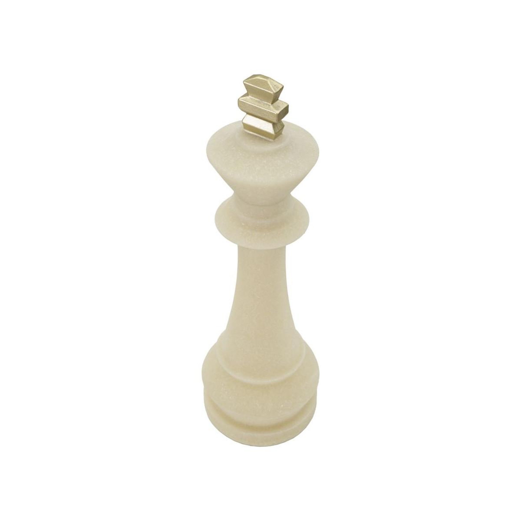 Voir la diapositive 2 : Paris Prix Pièce d'échec déco roi  quarzy  41cm blanc