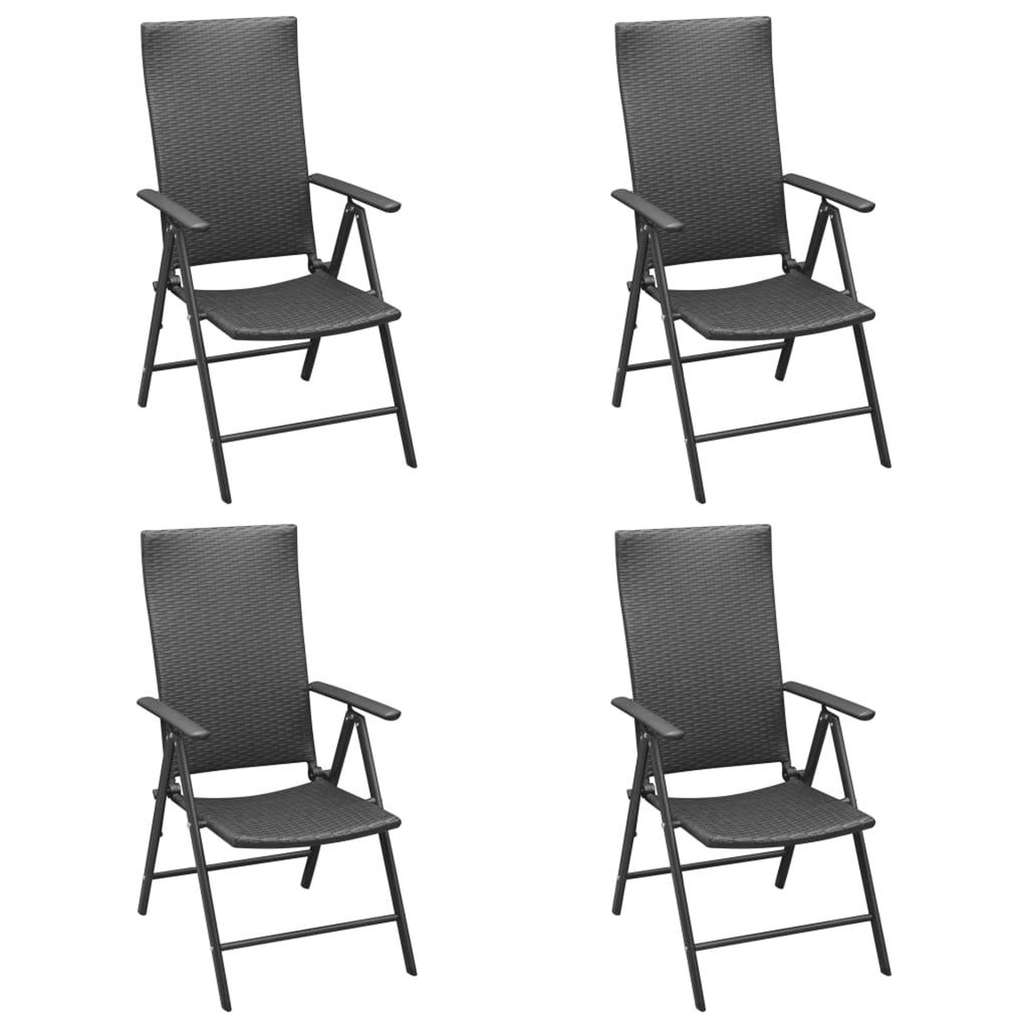 Voir la diapositive 3 : VIDAXL Ensemble a manger de jardin 5 pcs noir