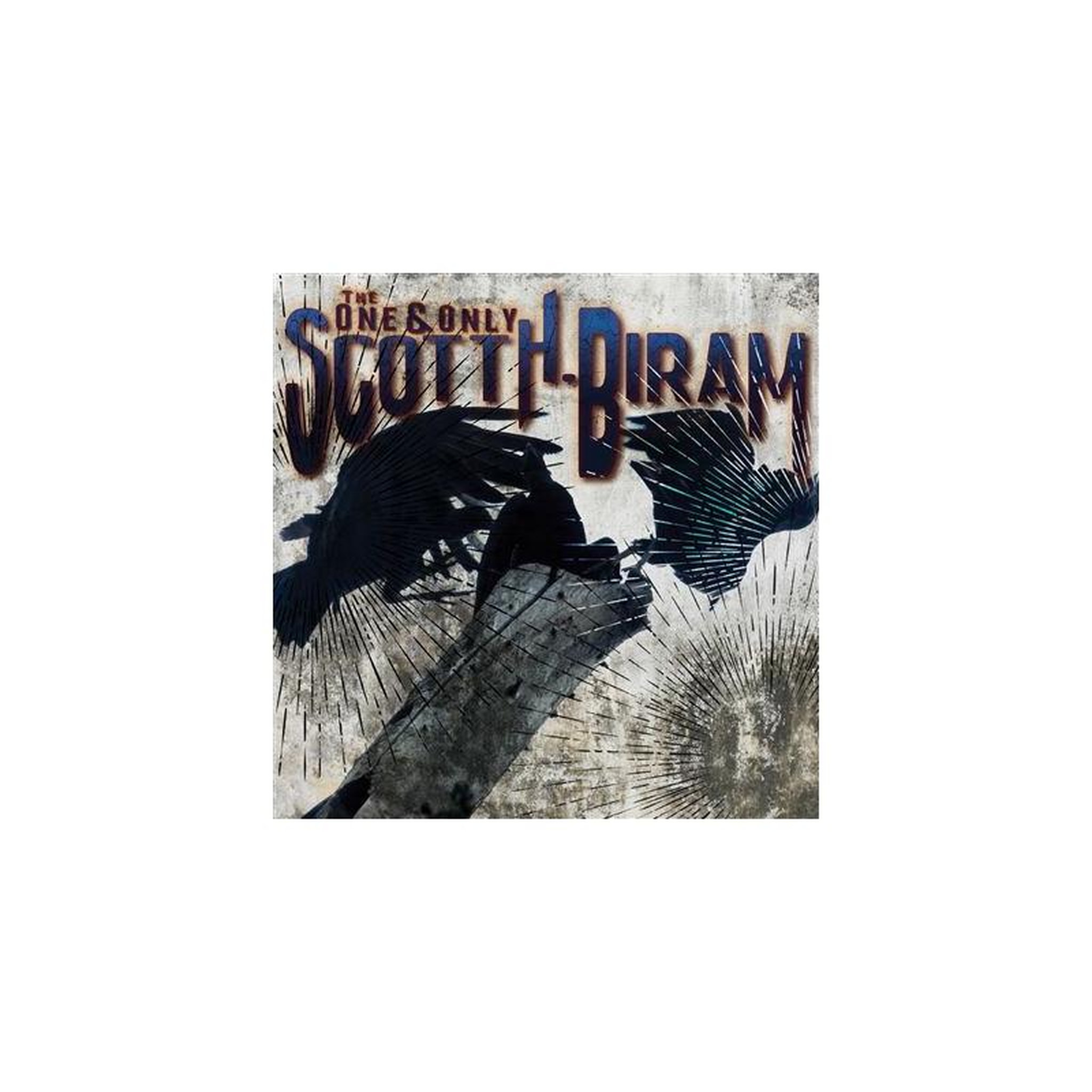 Disque vinyle the one & only skott hrinam, visuel transparent grunge splatter noir bleu gris