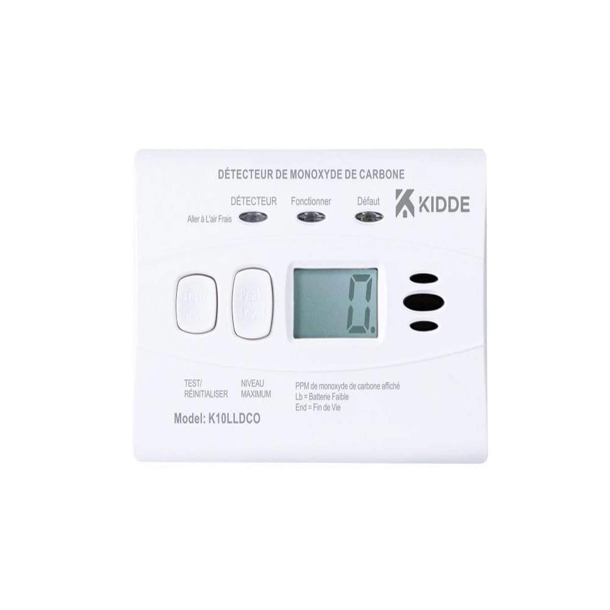 CENTRALE BRICO Detecteur de monoxyde de carbone KIDDE 10lldco-k797, 10 ans