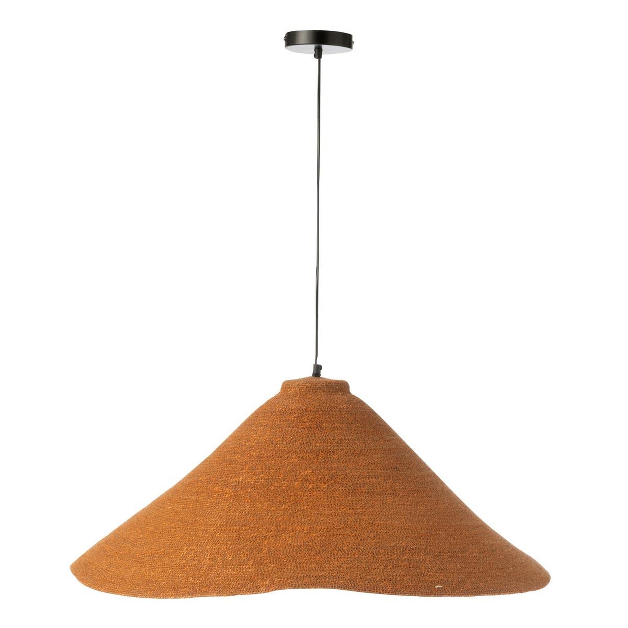 J-LINE Lampe Suspension en Jonc de Mer  Angelique  82cm Rouille