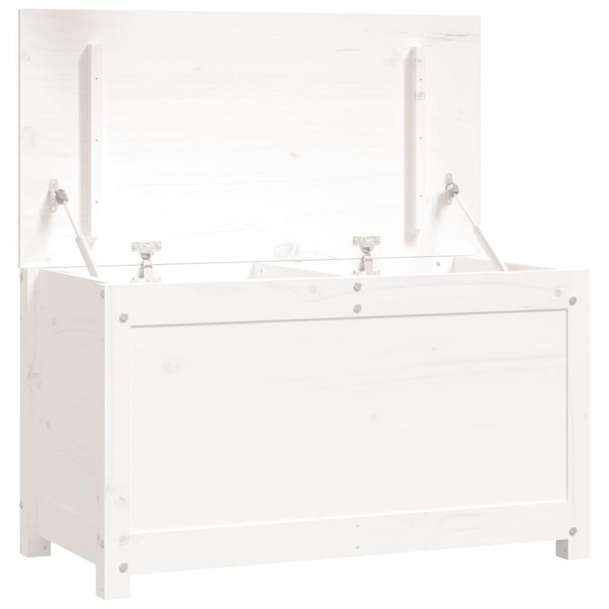 VIDAXL Boîte de rangement Blanc 80x40x45,5 cm Bois massif de pin