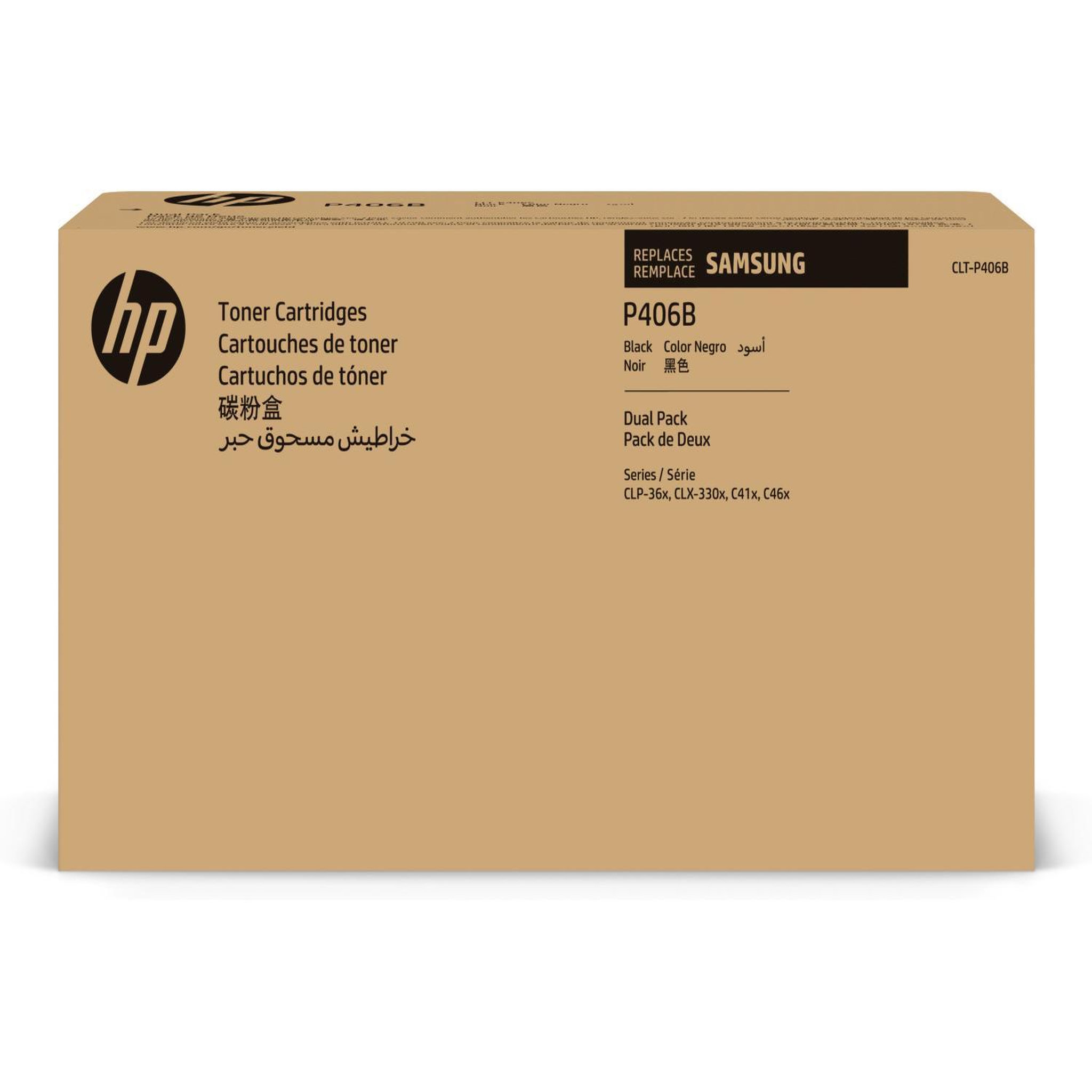 Voir la diapositive 2 : HP Samsung clt-p406b 2-pack black original toner cartridge cartouche de toner 2 pièce(s)