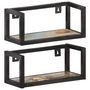 Voir la diapositive 1 : VIDAXL Etageres murales 2 pcs 40 cm Bois de recuperation massif