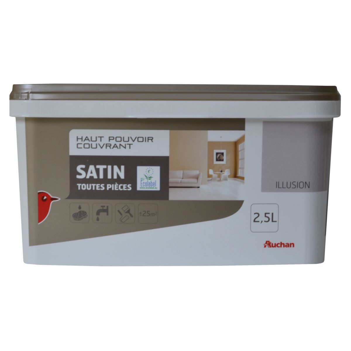 AUCHAN Peinture murale Illusion satin  