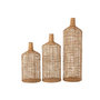 Voir la diapositive 2 : Paris Prix Lot de 3 Vases Déco  Bambou  80cm Naturel