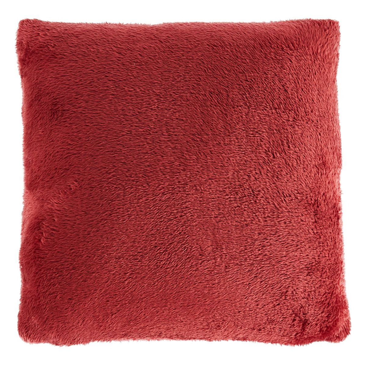 ACTUEL Coussin déco uni en sherpa 