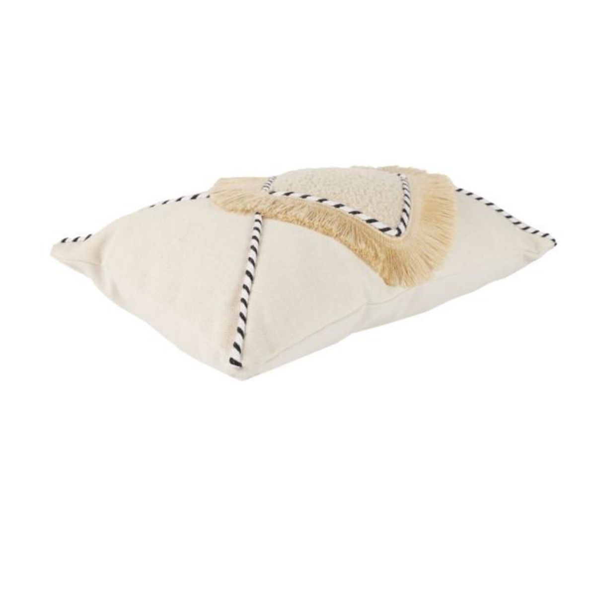 Paris Prix Coussin Déco Bouclette  Crush  30x50cm Beige