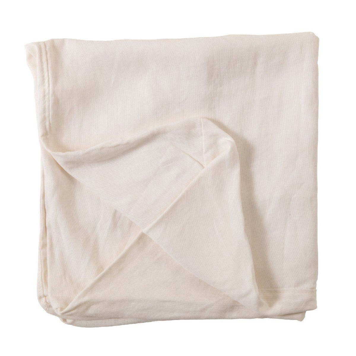 Paris Prix Housse pour Pouf  Monaco  104x105cm Blanc
