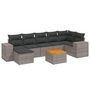 Voir la diapositive 2 : VIDAXL Salon de jardin 8 pcs avec coussins gris resine tressee