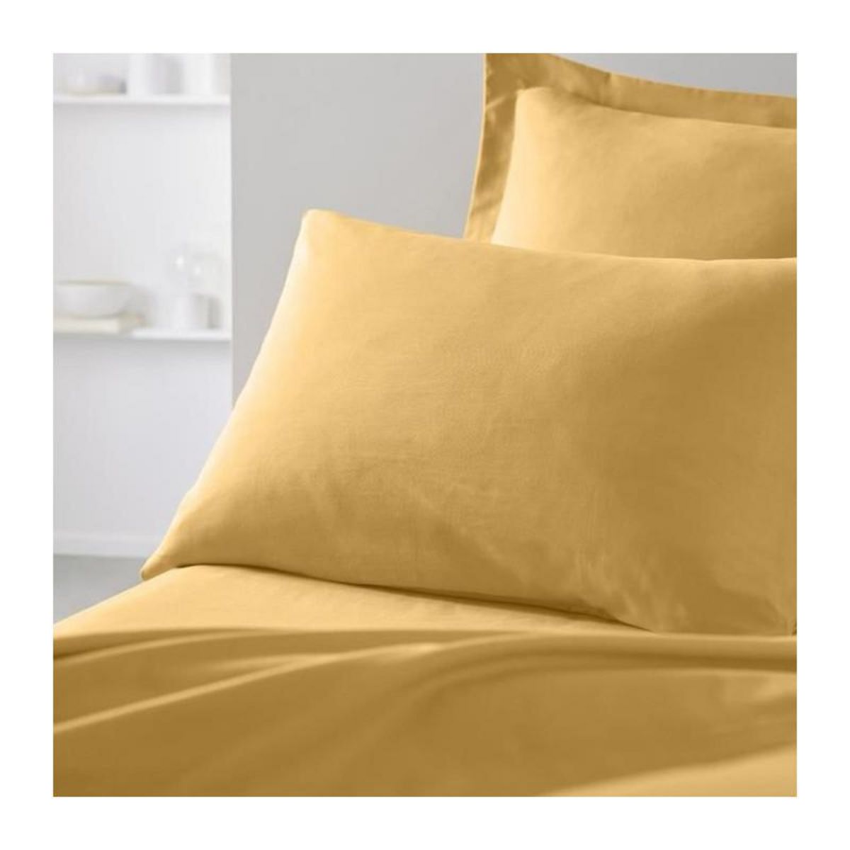 Today Taie d'oreiller TODAY Essential - 50 x 70+5 cm - 100% Coton uni - Ocre