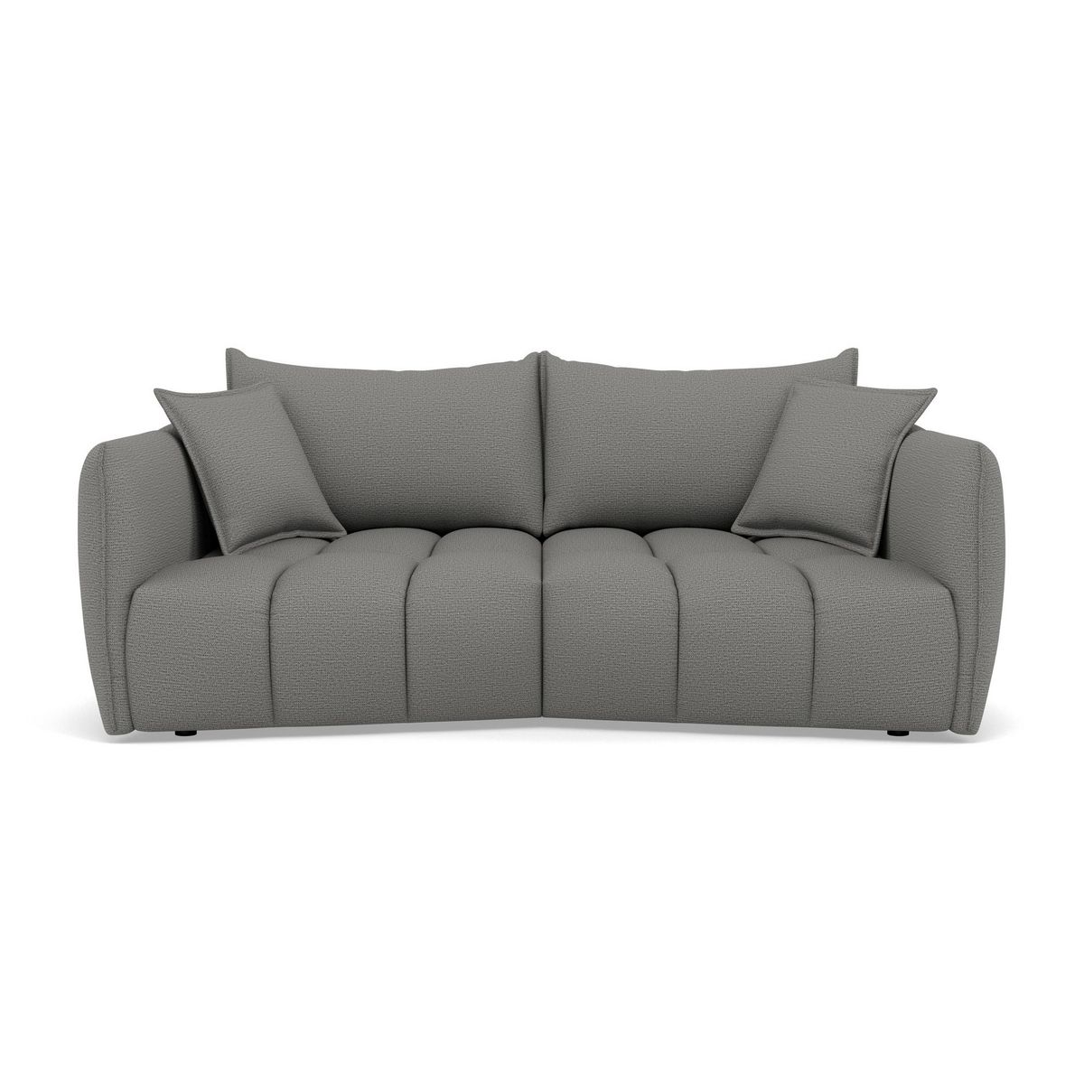 LISA DESIGN Cassiopee - canapé droit 3 places assise profonde en tissu texturé