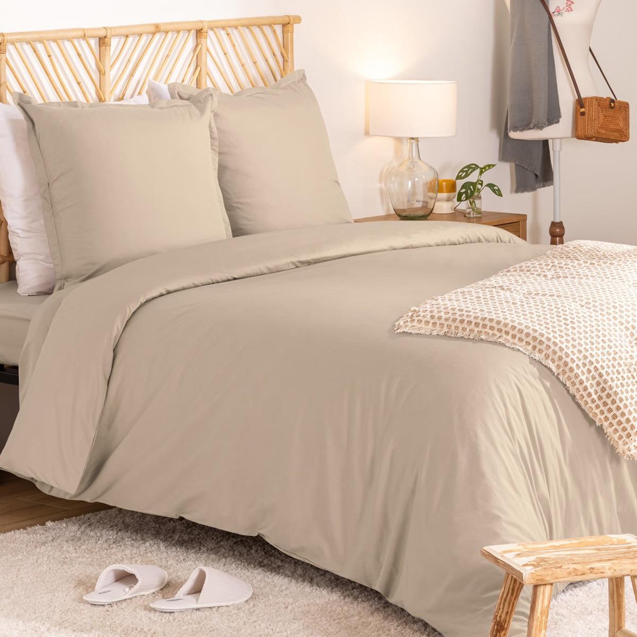 Voir la diapositive 5 : Eden Drap plat en percale de coton confort