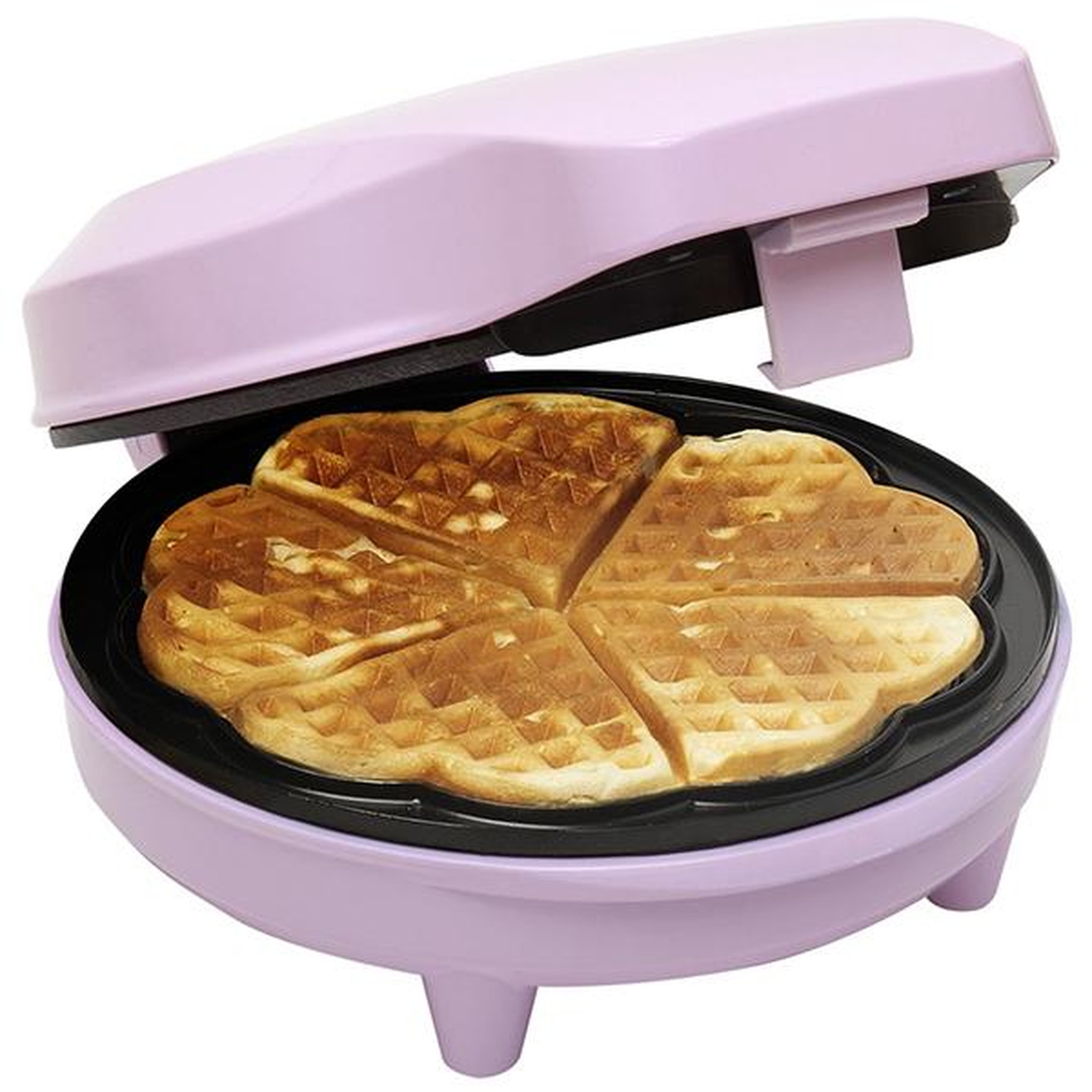Bestron Gaufrier forme de coeur 700w rose - asw217