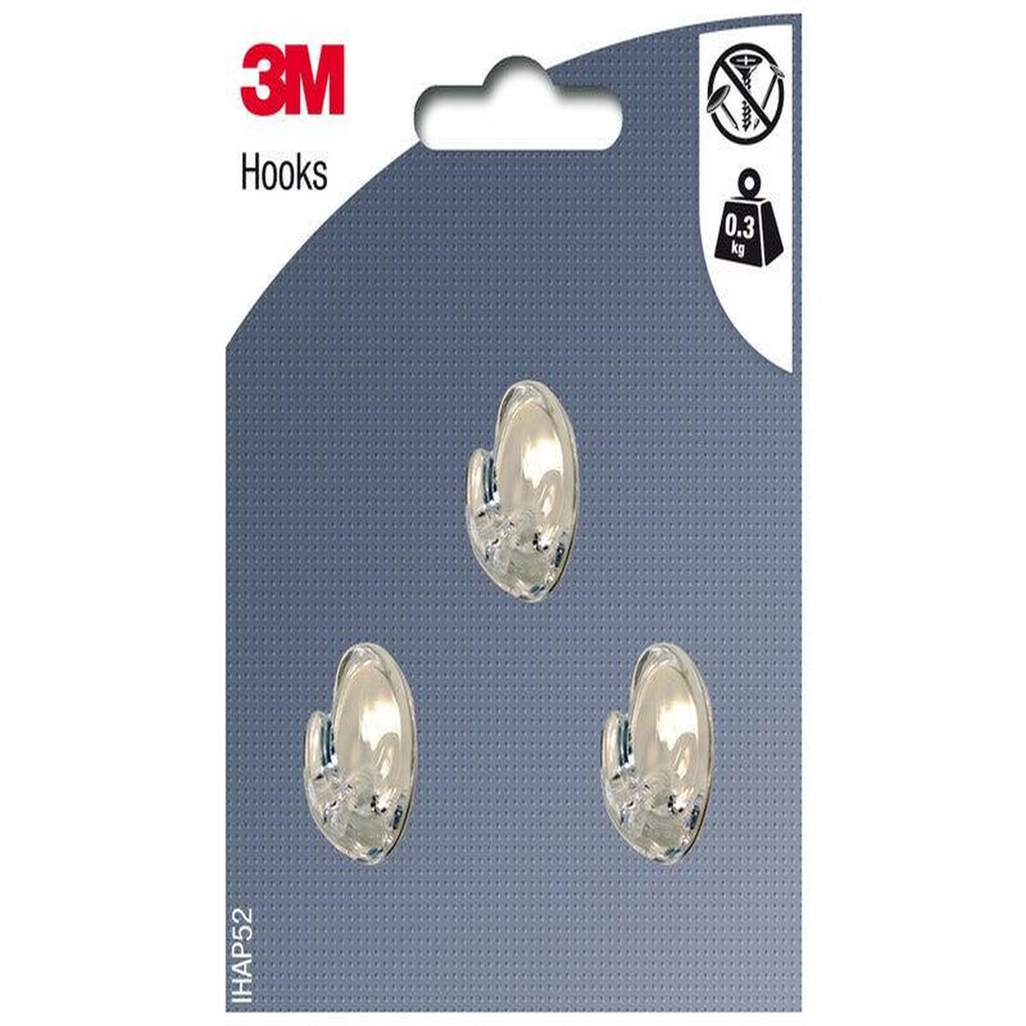 3M Lot De 3 Crochets Adhésif, Vert