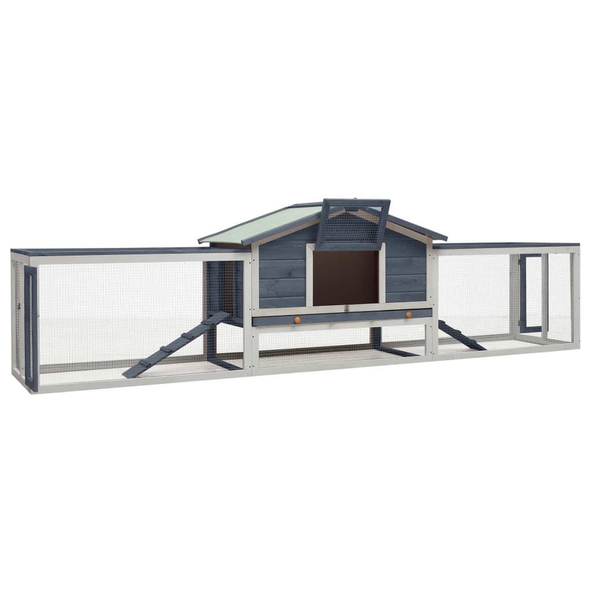 Voir la diapositive 2 : VIDAXL Clapier Gris 310x70x87 cm Pin massif et sapin
