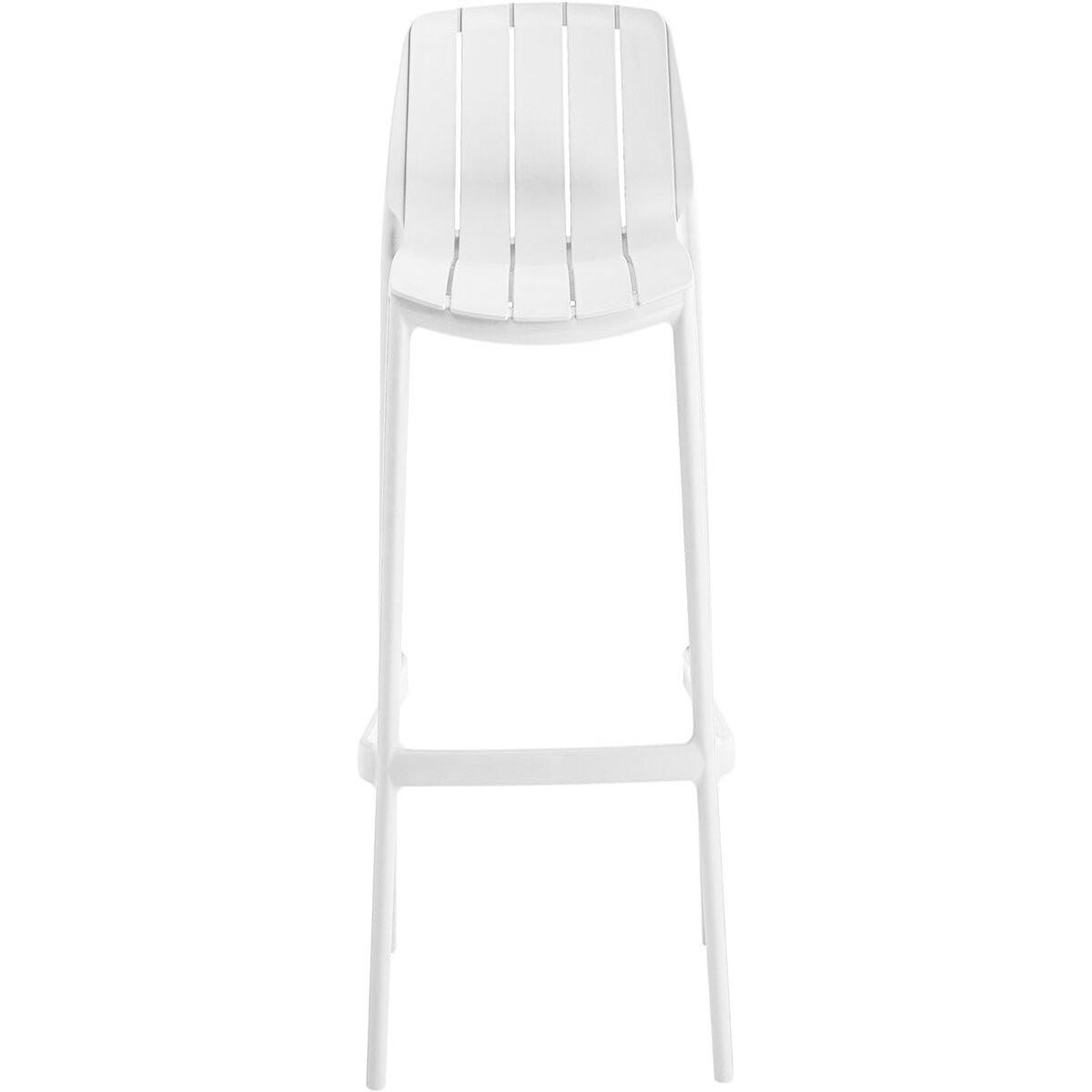 Voir la diapositive 4 : Habitat et Jardin Lot de 2 chaises hautes de jardin empilable  vaena  - blanc