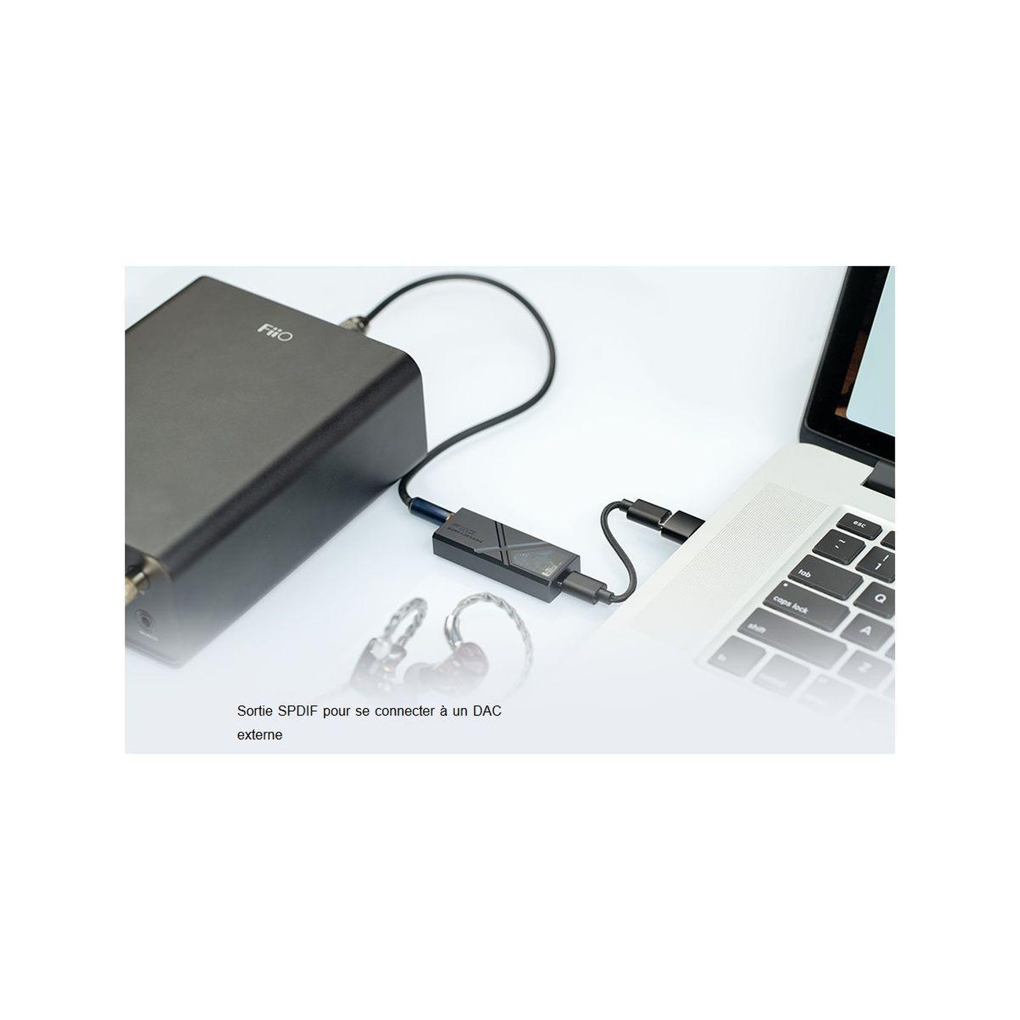 Voir la diapositive 5 : FIIO DAC audio Ampli portable KA13 USB-C Silver