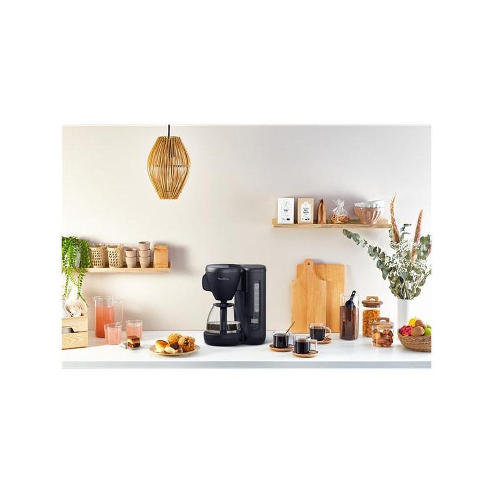 Voir la diapositive 4 : MOULINEX Cafetière filtre programmable 15 tasses 1000w bleu nuit - fg2m2810