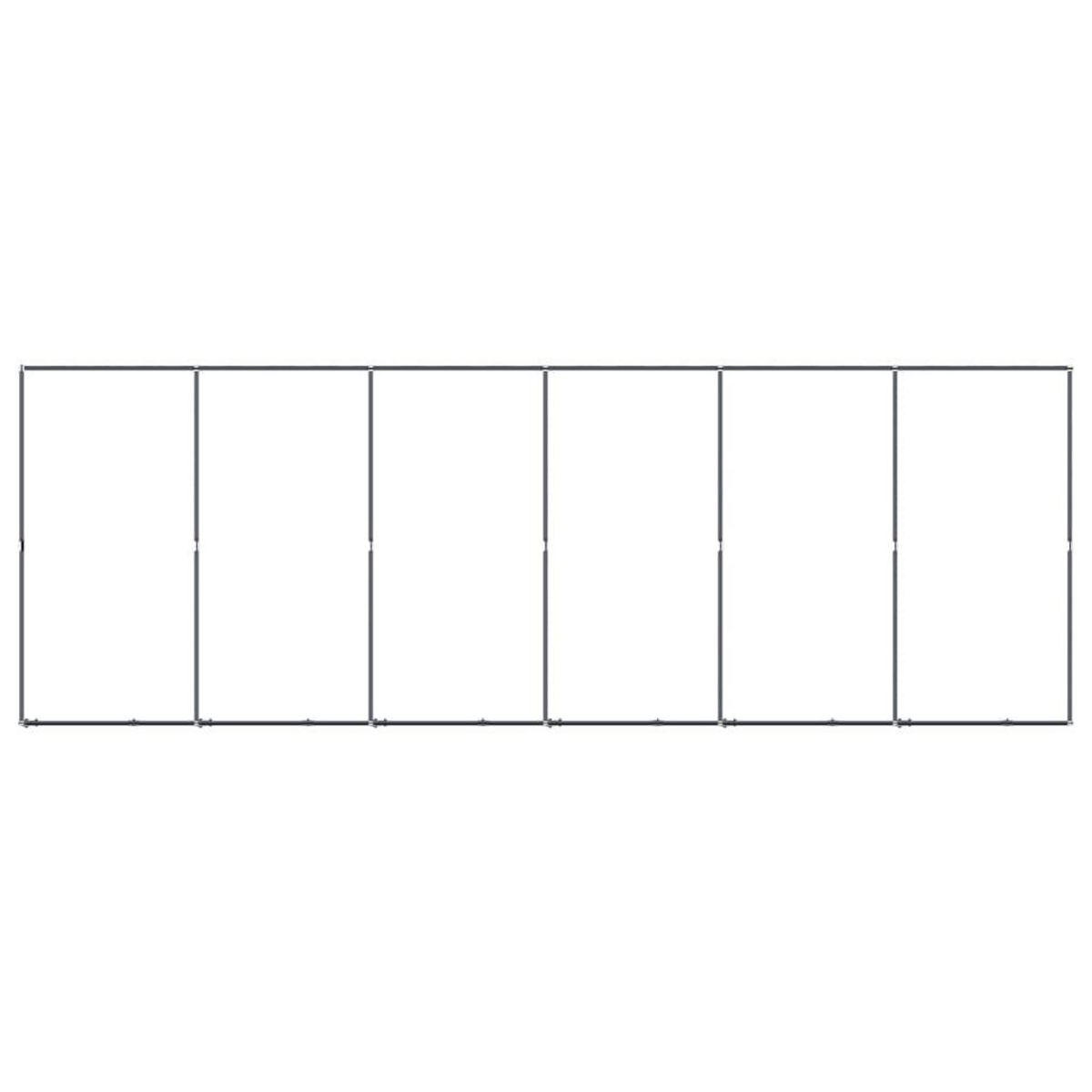 VIDAXL Chenil d'exterieur pour chiens Acier 11,06 m²