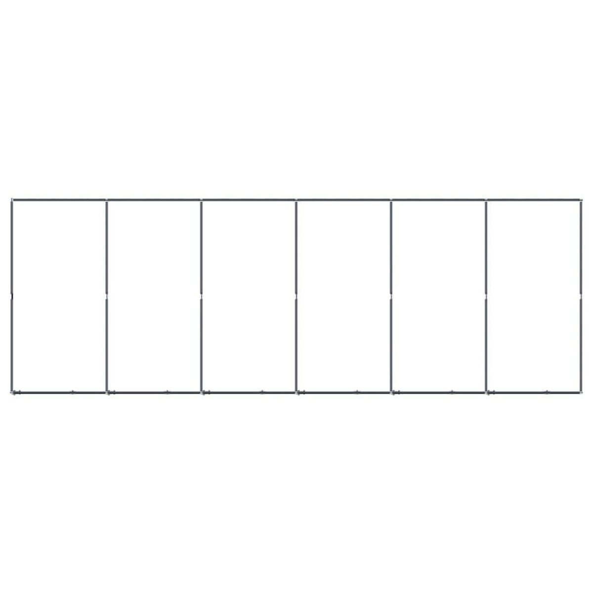 VIDAXL Chenil d'exterieur pour chiens Acier 11,06 m²