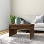 Voir la diapositive 3 : VIDAXL Table basse Chene marron 68x50x38 cm Bois d'ingenierie