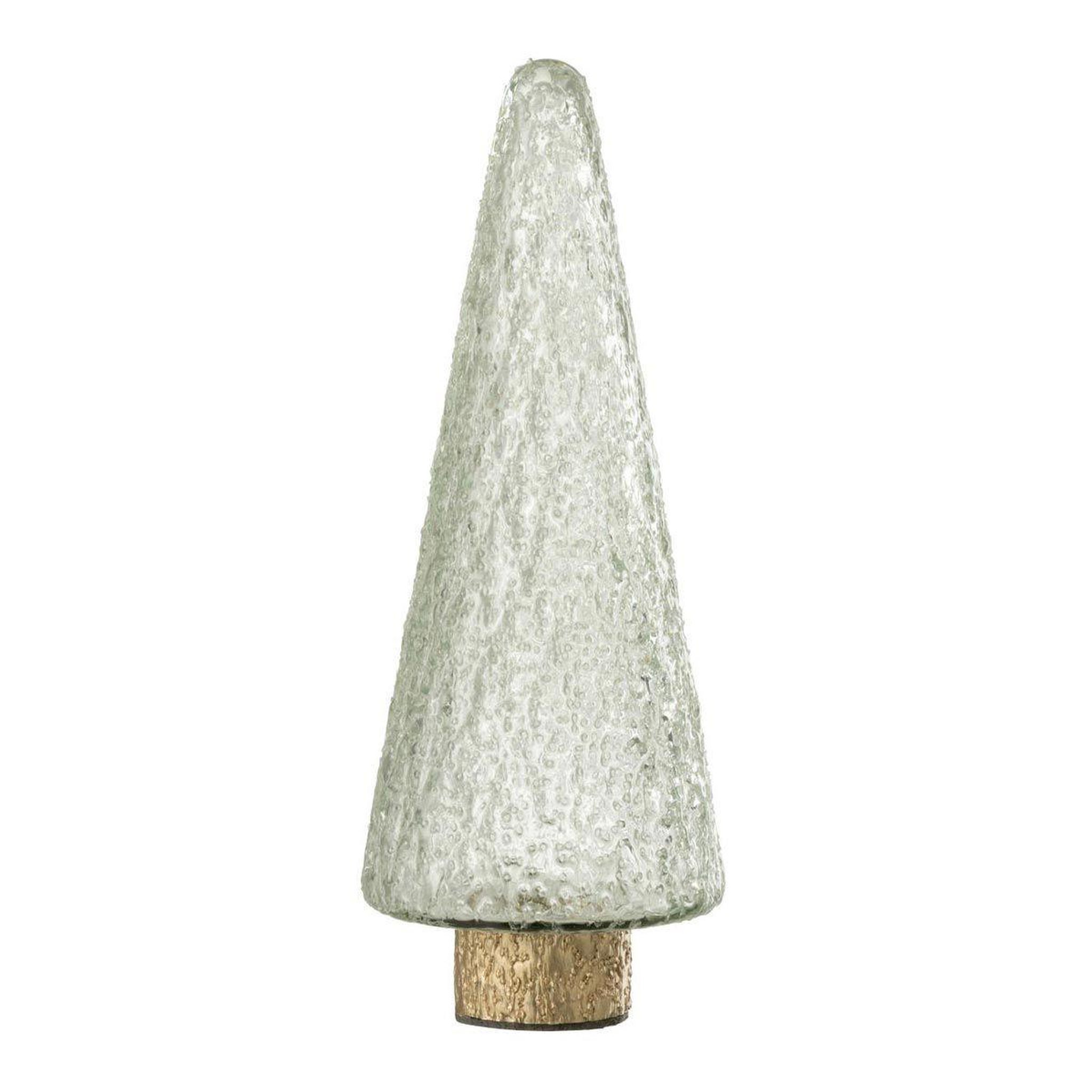 J-LINE Sapin de noël déco en verre  ema  32cm transparent