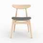 Voir la diapositive 3 : Rendez vous déco Lot de 2 chaises en tissu gris et bois d'hévéa-Josette